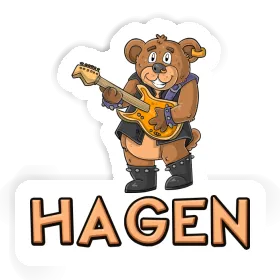 Sticker Hagen Guitarist Image