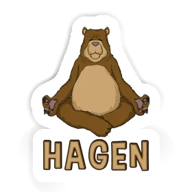 Yoga-Bär Aufkleber Hagen Image
