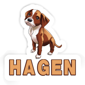 Sticker Boxerhund Hagen Image