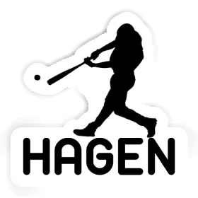Aufkleber Baseballspieler Hagen Image
