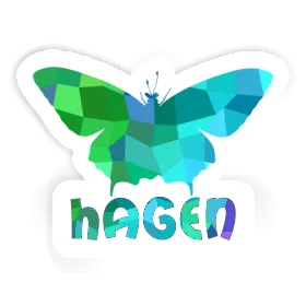 Papillon Autocollant Hagen Image