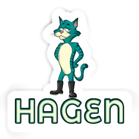 Sticker Katze Hagen Image