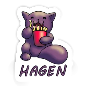 Sticker Hagen Pommes-Katze Image