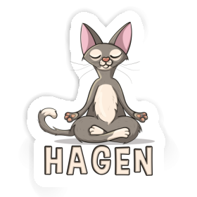 Yoga-Katze Aufkleber Hagen Image