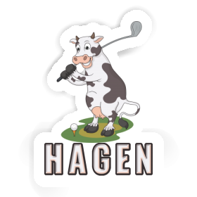 Sticker Golf Cow Hagen Image