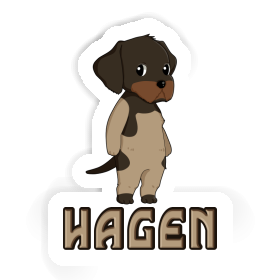 Sticker Hagen German Wirehaired Pointer Image