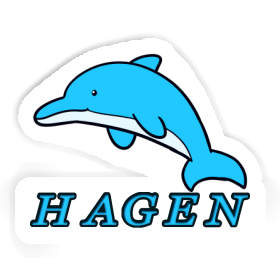 Hagen Autocollant Dauphin Image