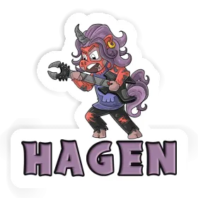 Rocking Unicorn Sticker Hagen Image