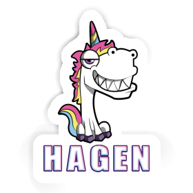 Hagen Sticker Grinse-Einhorn Image