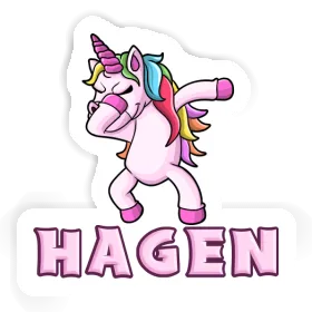 Autocollant Hagen Licorne Image