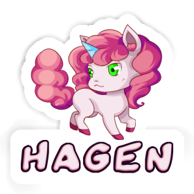 Hagen Aufkleber Einhorn Image