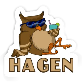 Hagen Autocollant Hibou Image