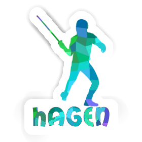 Autocollant Hagen Escrimeur Image