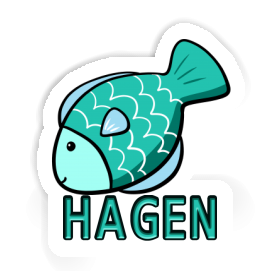 Poisson Autocollant Hagen Image