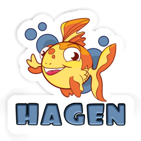 Hagen Autocollant Poisson Image