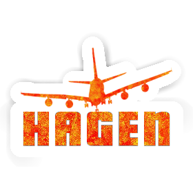 Hagen Sticker Flugzeug Image