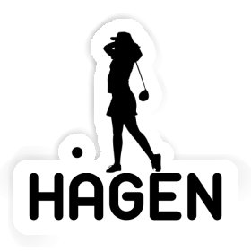 Sticker Golfer Hagen Image