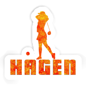Golfer Sticker Hagen Image