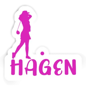Hagen Sticker Golfer Image
