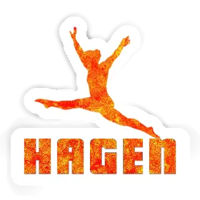 Sticker Hagen Gymnastin Image