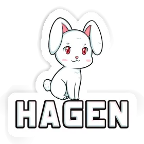 Autocollant Lapin Hagen Image