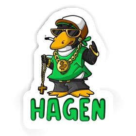 Sticker Hagen Hip-Hop Penguin Image