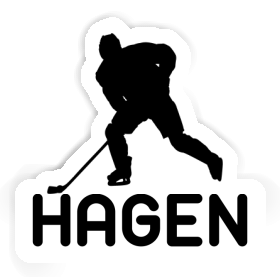 Hagen Aufkleber Eishockeyspieler Image