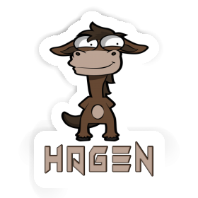 Sticker Hagen Standing Horse Image