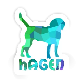 Autocollant Hagen Chien Image