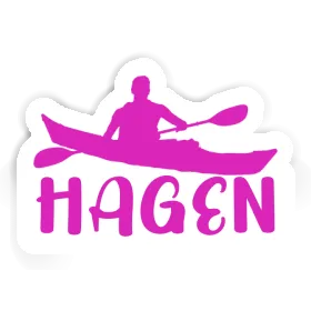 Hagen Autocollant Kayakiste Image