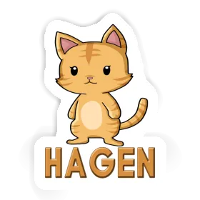 Autocollant Hagen Chat Image