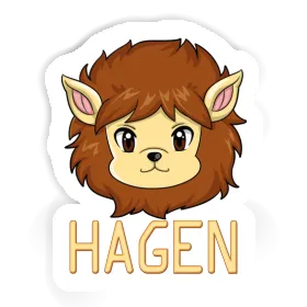 Autocollant Tête de lion Hagen Image