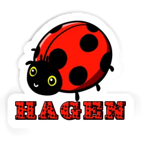 Autocollant Hagen Coccinelle Image