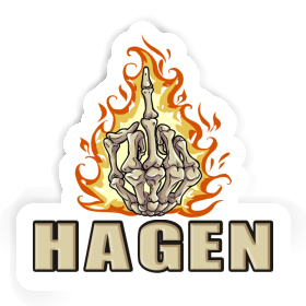 Sticker Mittelfinger Hagen Image