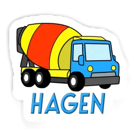 Sticker Mixer Truck Hagen Image