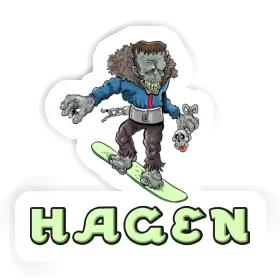 Autocollant Hagen Boarder Image