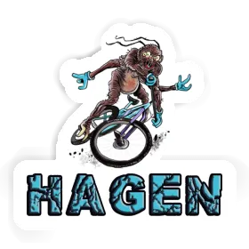 Mountainbiker Aufkleber Hagen Image