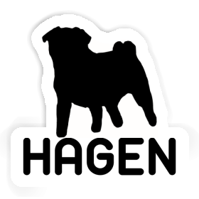 Sticker Pug Hagen Image
