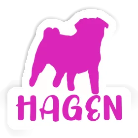 Hagen Sticker Pug Image