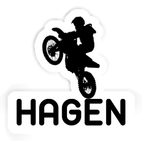 Hagen Aufkleber Motocross-Fahrer Image