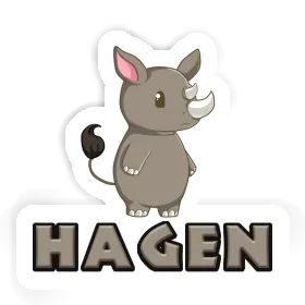 Rhinoceros Sticker Hagen Image