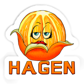 Orange Sticker Hagen Image
