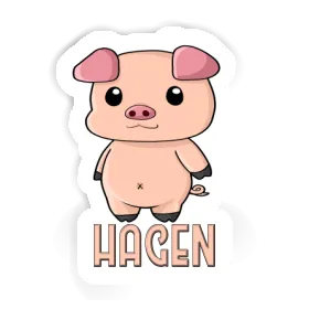 Autocollant Porcelet Hagen Image