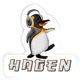Hagen Sticker Music Penguin Image