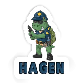 Hagen Autocollant Policier Image