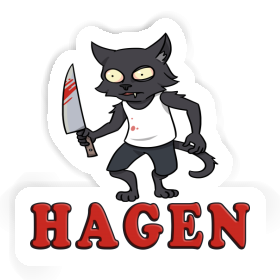 Psycho-Katze Sticker Hagen Image