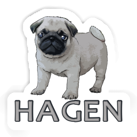 Sticker Hagen Mops Image