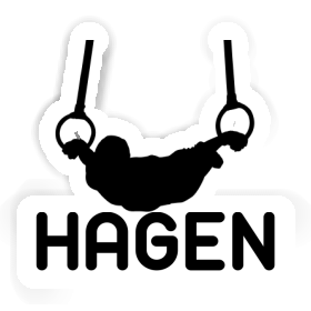 Hagen Autocollant Gymnaste aux anneaux Image