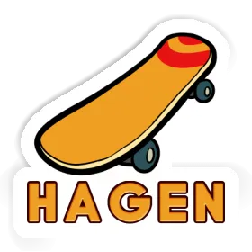 Autocollant Skateboard Hagen Image