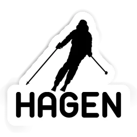 Hagen Autocollant Skieuse Image